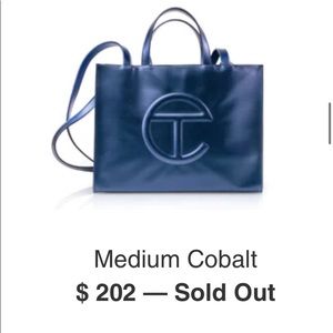 Authentic cobalt blue Telfar bag